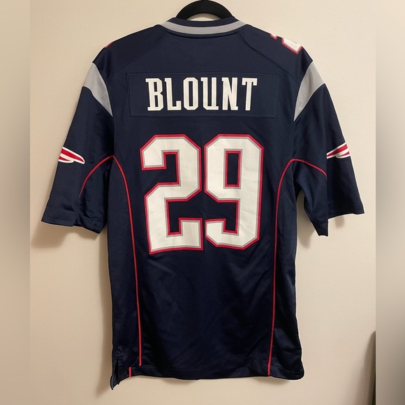 NIKE-LeGuerette Blount, Navy New England Patriots Game Retired Player Jersey - Picture 3 of 5